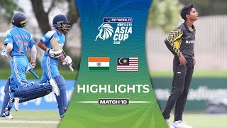 Match 10 | India U19 vs Malaysia U19 | Highlights | DP World Men's U19 Asia Cup 2025