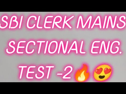 ✍️🎯 SBI Clerk Mains English sectional test -2 live attempt in Testbook||share your score