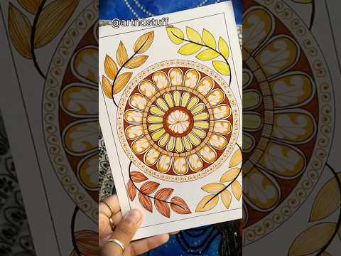 Shades of Yellow Mandala Art 💛 #mandalaart #mandaladrawing #youtubeshorts #mandalaartforbeginners