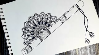 Flute Mandala Art | How to draw mandala art | Easy Mandala art | Step by Step | Mini's creative Zone