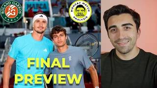 PREVIEW | Zverev vs. Cobolli Roland Garros 2026 Final | Monday Match Analysis