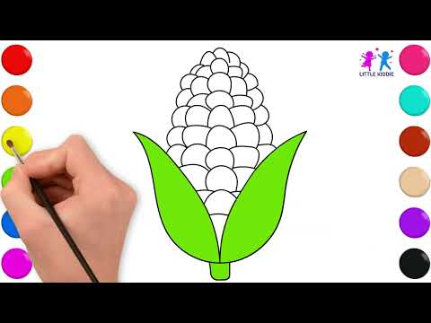 🎨 How to Draw & Color an Corn🌽 | Fun & Easy Art Tutorial for Kids!