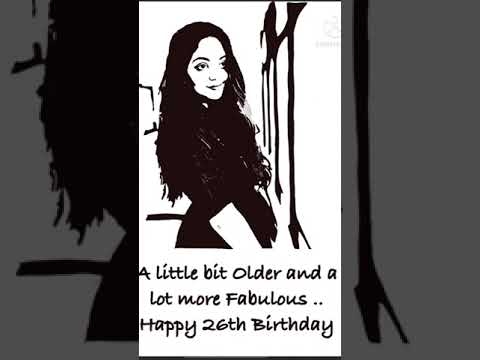 Happy birthday Ahaana||stencil drawing||birthday wishes