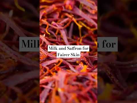Milk and Saffron for Fairer Skin #fairerskin #saffronfacemask #brighteningfacemask #naturalglowskin