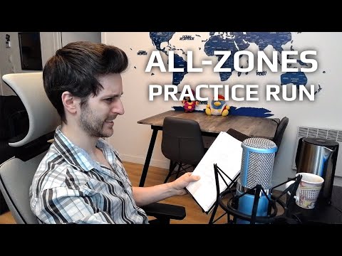 All-zones practice run (with 3-3 on video for the first time!)