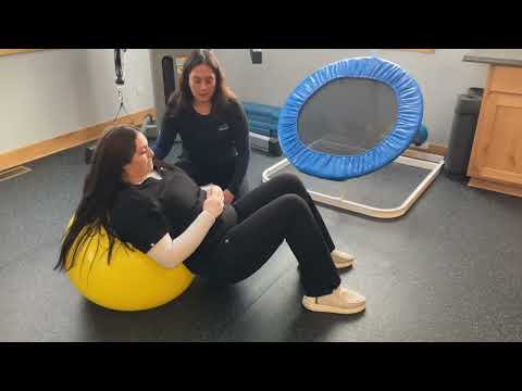 Bridge Progression Exercise Using a Physioball