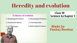 Heredity and Evolution (class10)V-4, Evidences of Evolution.