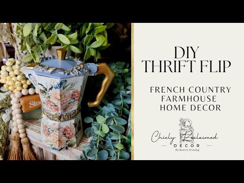 French Country Farmhouse DIY Home Decor/Easy Spring Inspired Thrift Flip/ Upcycled Thrift Store Find