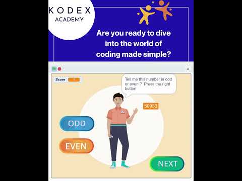 Quiz Game to Identify Odd and Even Numbers - Scratch Game by Kodex Academy