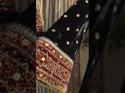 Transform Your Style with the Elegant Black Velvet Frock | Black partywear 2024