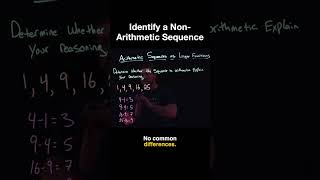 Identify a Non-Arithmetic Sequence | Determine if a Sequence is Arithmetic