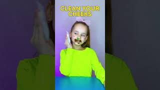 Bye-Bye Grime! Clean Face Fun! 👋🧼#kidsvideo