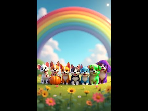 🌈LEARN COLORS with MAGICAL PUPPIES! | Educational Cartoon & Rainbow Song for Toddlers |DeeDo & DaaDo