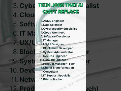 which tech jobs will not be replaced by AI
