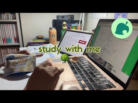 【作業用】1時間頑張るだなも🌳study with me | animal crossing lofi🦔