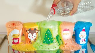 Engaging Christmas STEM Project Colourful Rainbow Foam Experiment