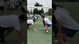 How to attack the Double teams #football #short #defensivetechniques #shorts #dline #footballrecruit