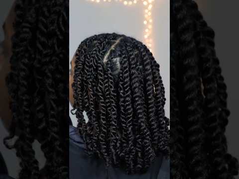 Length retention hairstyle! #naturalhairtutorial #twist #lengthretention #hair #shorts