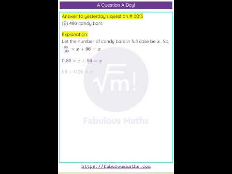 Daily Maths Challenge #14 - Ratio and Proportion - Canada Trips #education