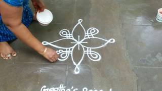 Navarathri Rangoli/Durga Pooja Rangoli/Purattasi Matha Kolam