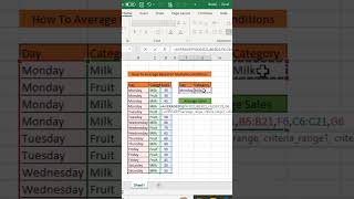 How to Average Base on Multiple Conditions in Excel #exceltutorialforbeginners #exceltips