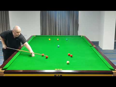 Another difficult routine to develop concentration and cue ball to help improve breakbuilding