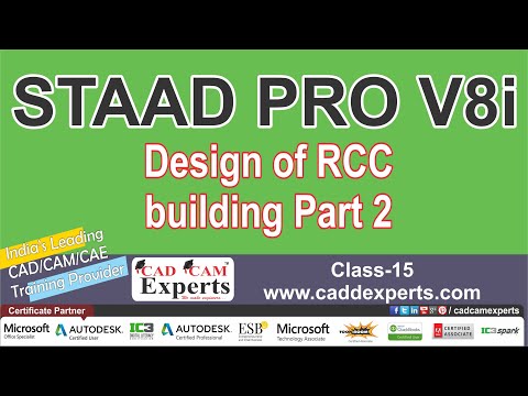 (Class-15) Design of RCC building Part 2 STAAD Pro V8i Tutorials #staadpro #rccbuilding # structure