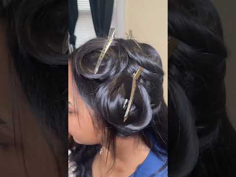 Quick pin curl tutorial to preserve your hair #ytshorts #tutorial #hair #fypシ゚viral #tutorial