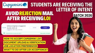 Capgemini Document Verification & Live LoI acceptance process Batch 2026 through Superset Account