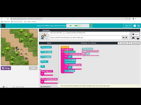 L8 Free Coding class for kids in Tamil - in code.org -While loop #codingforchildren  #codingintamil