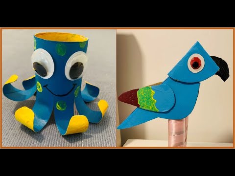 Easy recycling ideas! #Cheap crafts for kids# #how to make recycling toys#