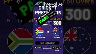 Australia vs South Africa#cricketprediction #cricketpredictions #scoreprediction #predictions