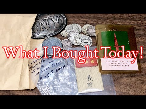 WWII Japanese & Iraqi Military Patches, Vintage Silver Bullion Round, Civil War Belt Buckle and More