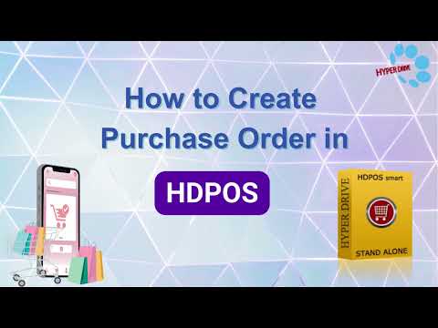 How to Create Purchase Order in HDPOS