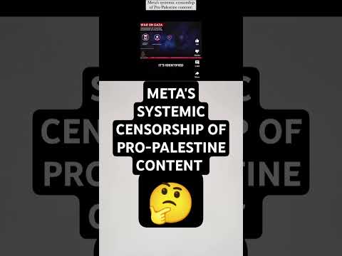 META'S SYSTEMIC CENSORSHIP OF PRO-PALESTINE CONTENT #gaza #palestine #news #meta #trending #israel