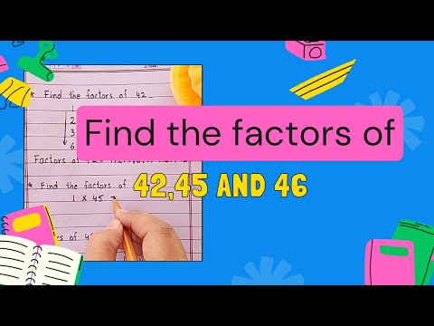 Find factors of 42,45 and 46| factors kaisy bnaty hen| maths climber