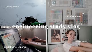 ☁️🌼 college diaries: engineering student study vlog + stationery haul ft. yesstyle ✨ | It's Jem