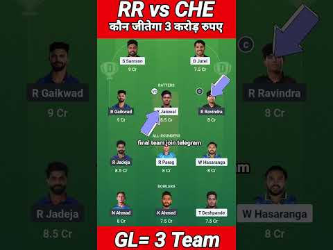 RR vs CHE 11th IPL Match Prediction | RR vs CSK Dream Team Prediction | RR vs CHE Dream Team IPL2025
