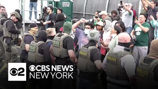 ICE protests escalate outside Delaney Hall after Gov. Sherrill denied access