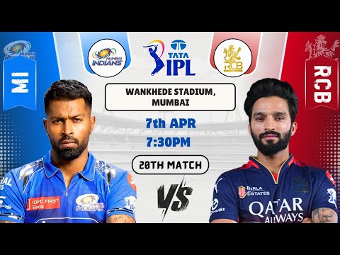Mi vs RCB  Match Prediction | Mumbai Indians vs Royal Challenger Bangalore  20th Match Prediction