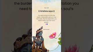 Carrying the burden of others' expectations? #krishna #bhagavadgita @sainisaab66