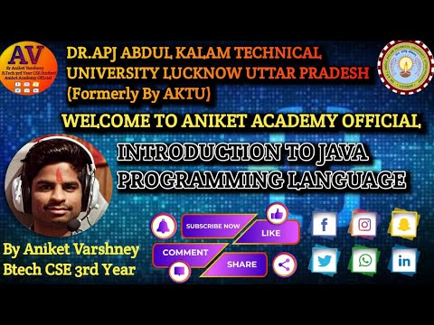 !! 🔥🔥 Introduction To JAVA Programming Language Video Lecture Part 1 🔥🔥 !!@ErAniketVarshney12848