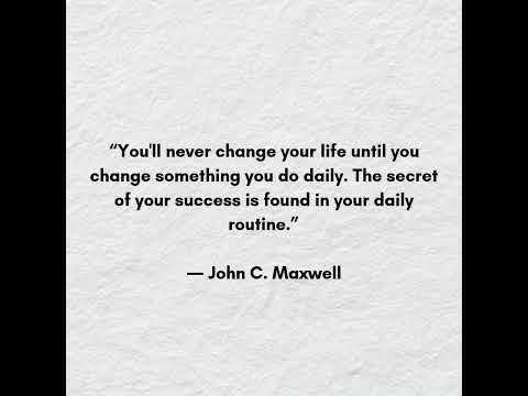 You'll never change your life until...