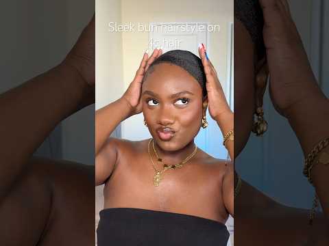 How to : sleek bun hairstyle on 4c hair #4chairstyles #naturalhairstyle #buntutorial #4chair