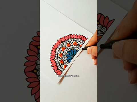 Adding Colours and Details to Mandala Layout #mandalaart #colourfulmandalaart