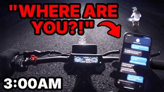 We Snuck Our E-Bikes Out at Night... (CAUGHT)