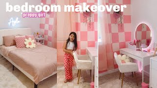 TWEEN ROOM MAKEOVER *preppy inspired* 🌸💖🎀🤍 pinterest aesthetic/ room tour♡