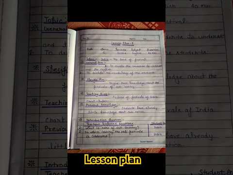 Lesson plan (path yojana) for B.ed,D.el.ed students #teaching #lessonplan