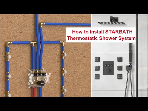 How to Install STARBATH Thermostatic Shower System with Body Jets Push Button