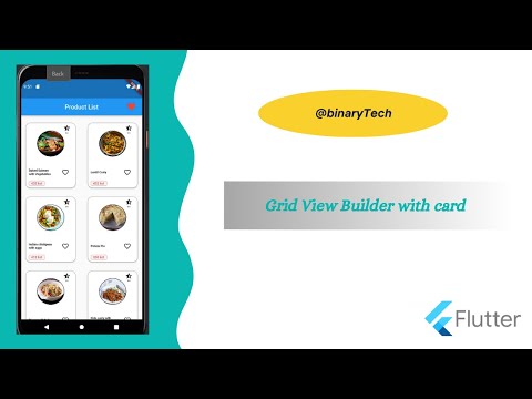 Flutter Gridview Builder with card part 1| Flutter Widgets Tutorial
